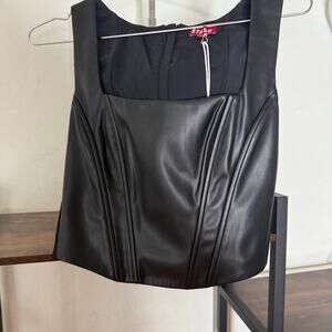 STAUD Custom Alice Corset top back zipper closure.